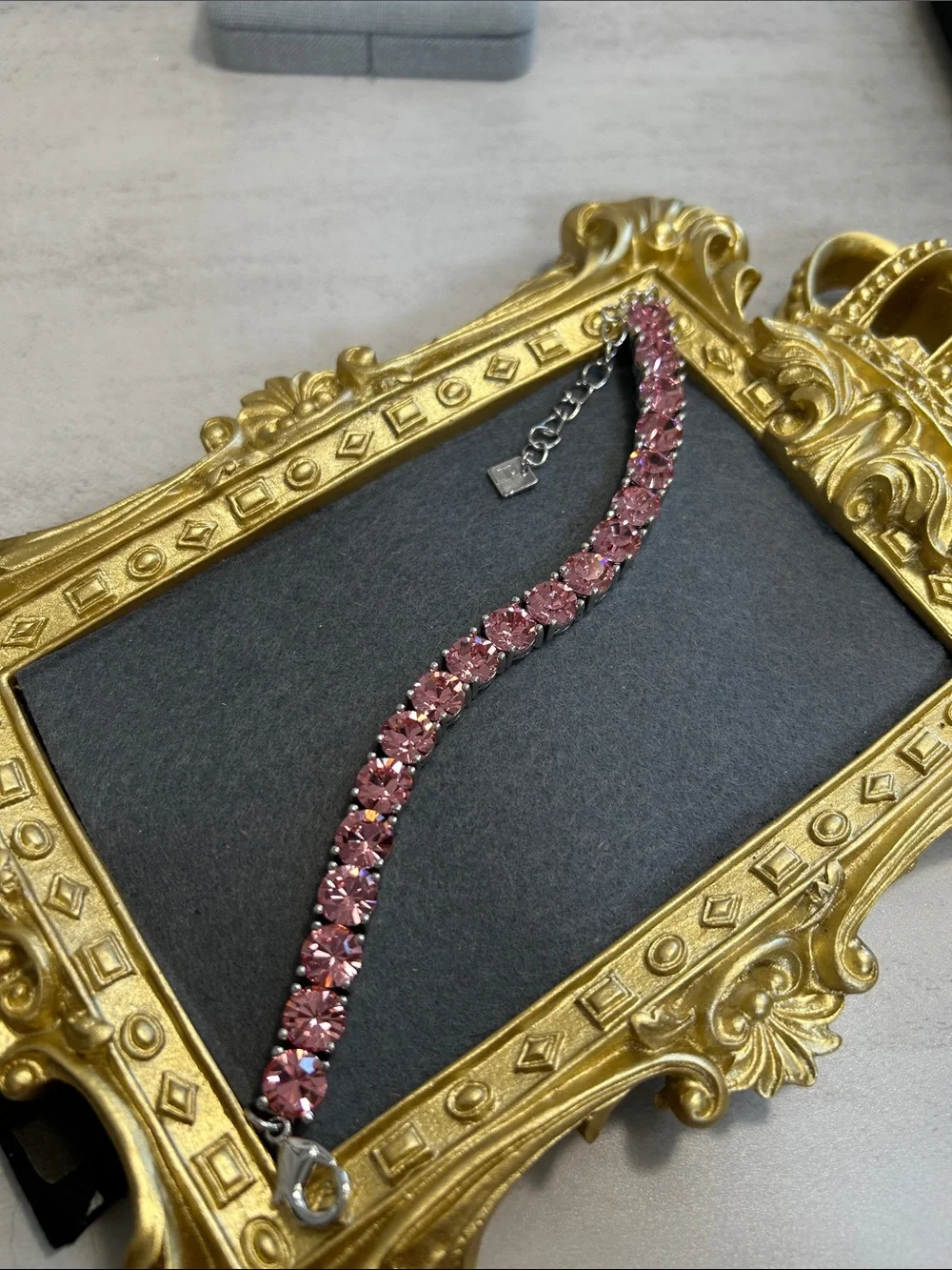 Park Lane Baby Pink Crystal Tennis Bracelet